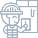 Verputzer beim Verputzen